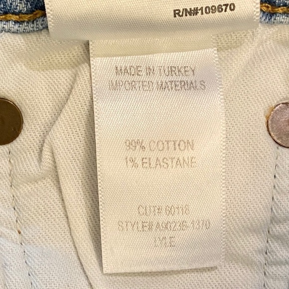 AGOLDE Lyle Sz 24 Midrise Fray Hem Ankle Jeans Women’s Stretch Light Raw Hem - Picture 10 of 13